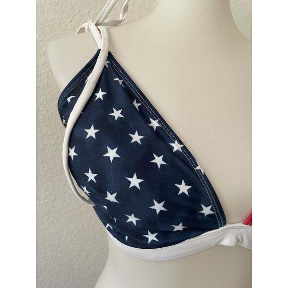 Old Navy Swimwear Bikini Top Triangle Patriotic - Picture 2 of 7
